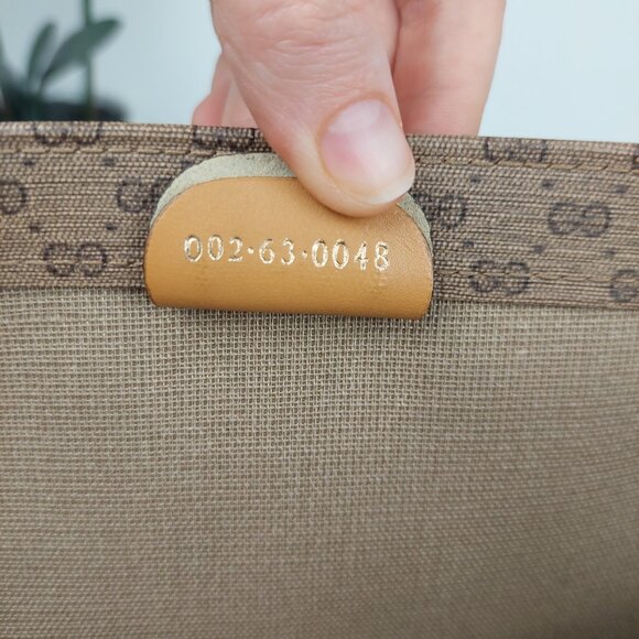SOLD Gucci Web Tan Monogram Canvas Sherry Line GG Tote Bag - Picture 12 of 12